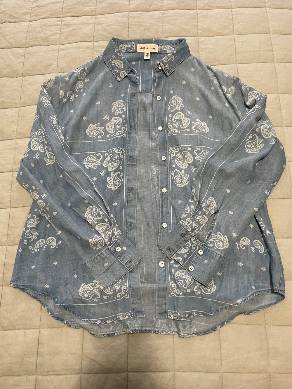 Patterned Denim Shirt